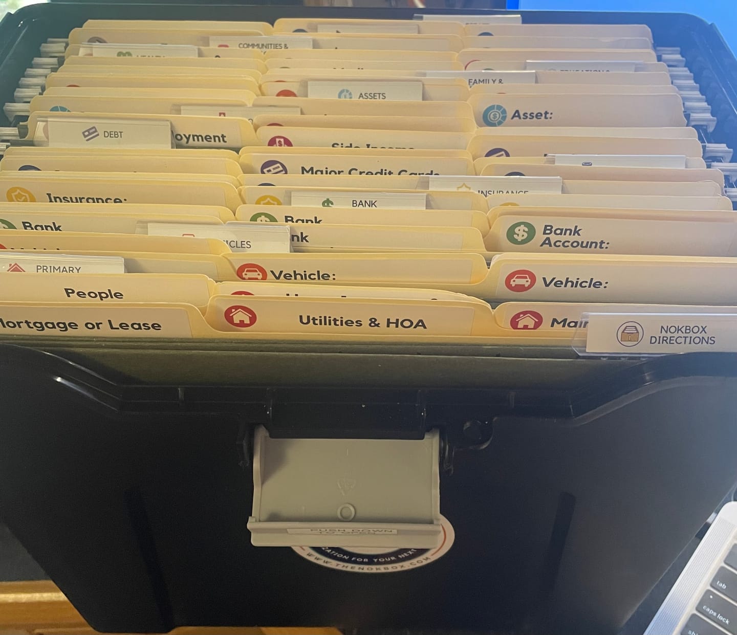 Customer photo review of Bundle: The Nokbox Companion Password Book & Notes for Your NOK