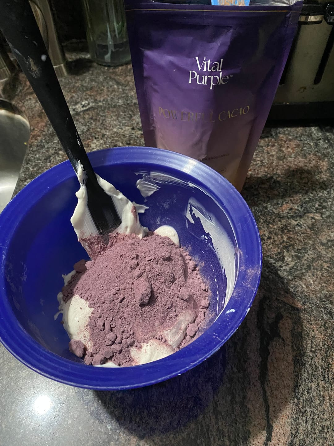 Customer photo review of Organic High Flavanol Cocoa Powder | Purple Cacao Powder | 25% Fat