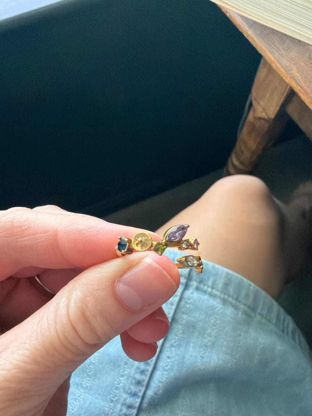 Customer photo review of Crystal White Blossom Ring Gold