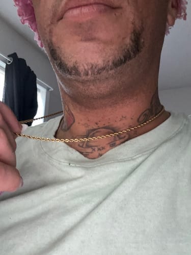 Customer photo review of Mens Rope Chain - 4mm