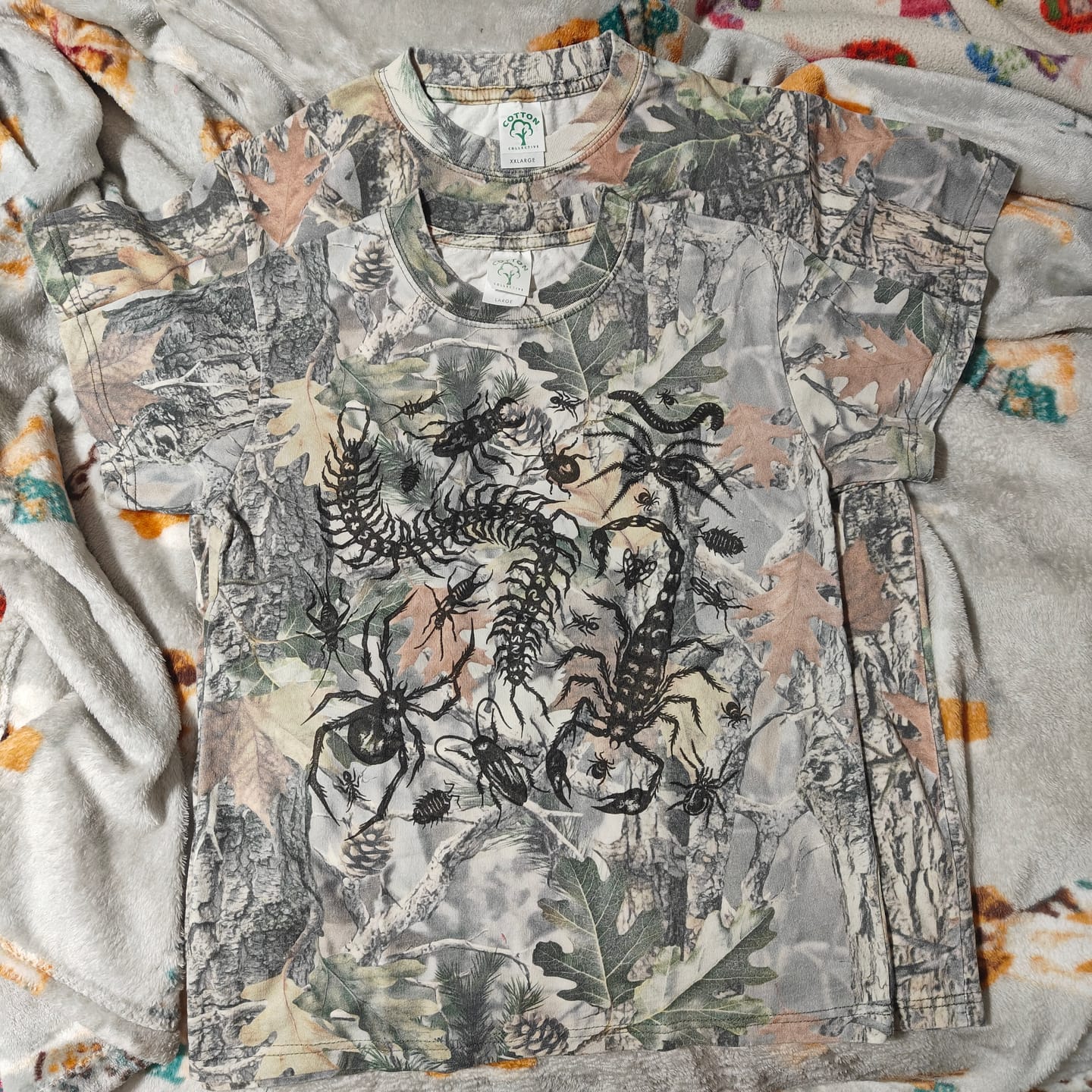 Customer photo review of Kids Camo Bug Oversized Tee