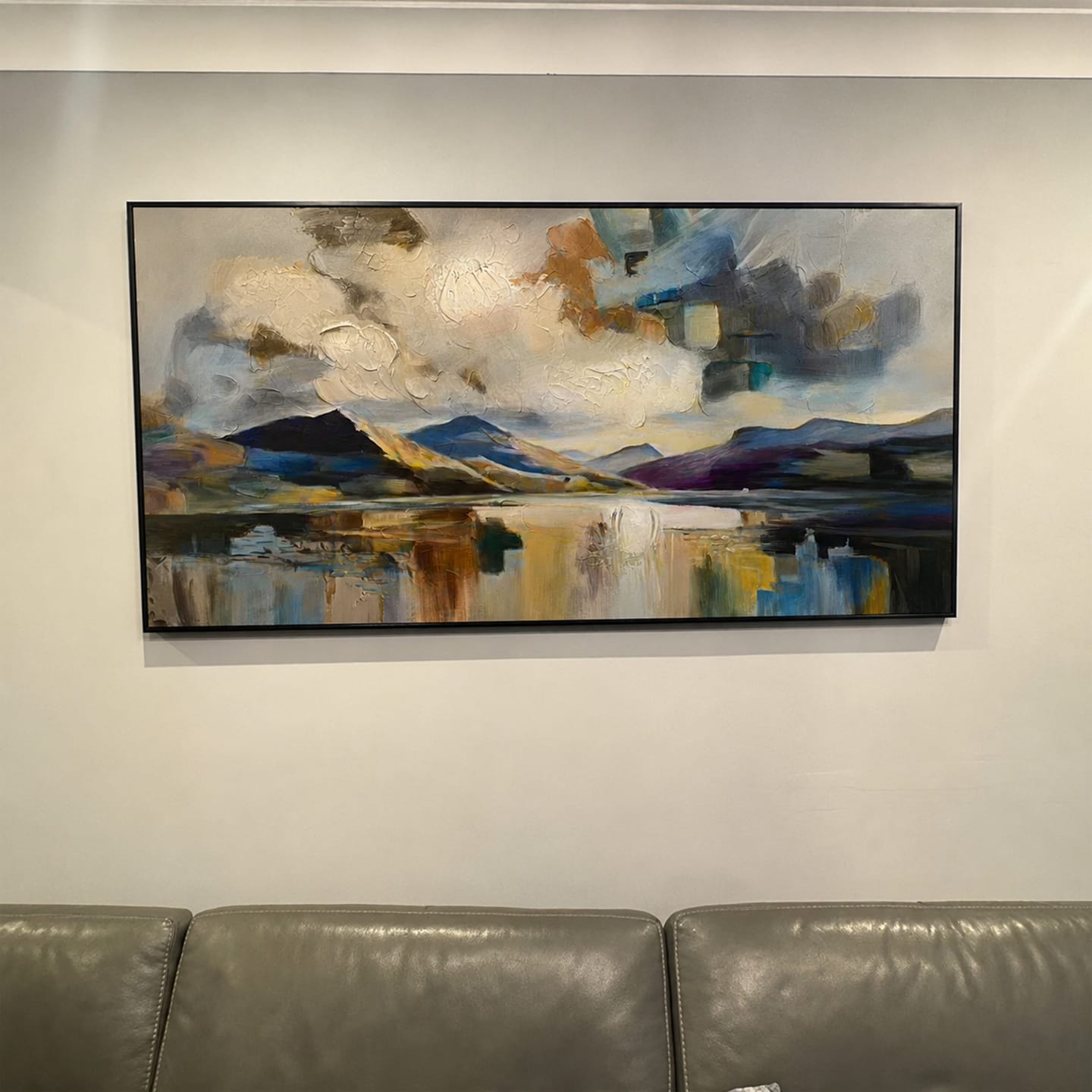 Customer photo review of Colorful Ocean And Sky Abstract Textured Wall Art #OS099