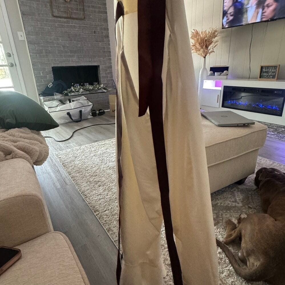 Customer photo review of Backless Bow Halter Jumpsuit