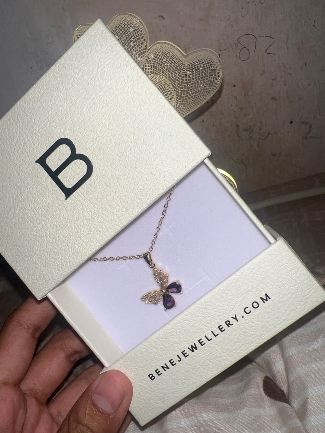 Customer photo review of Vera Butterfly Necklace