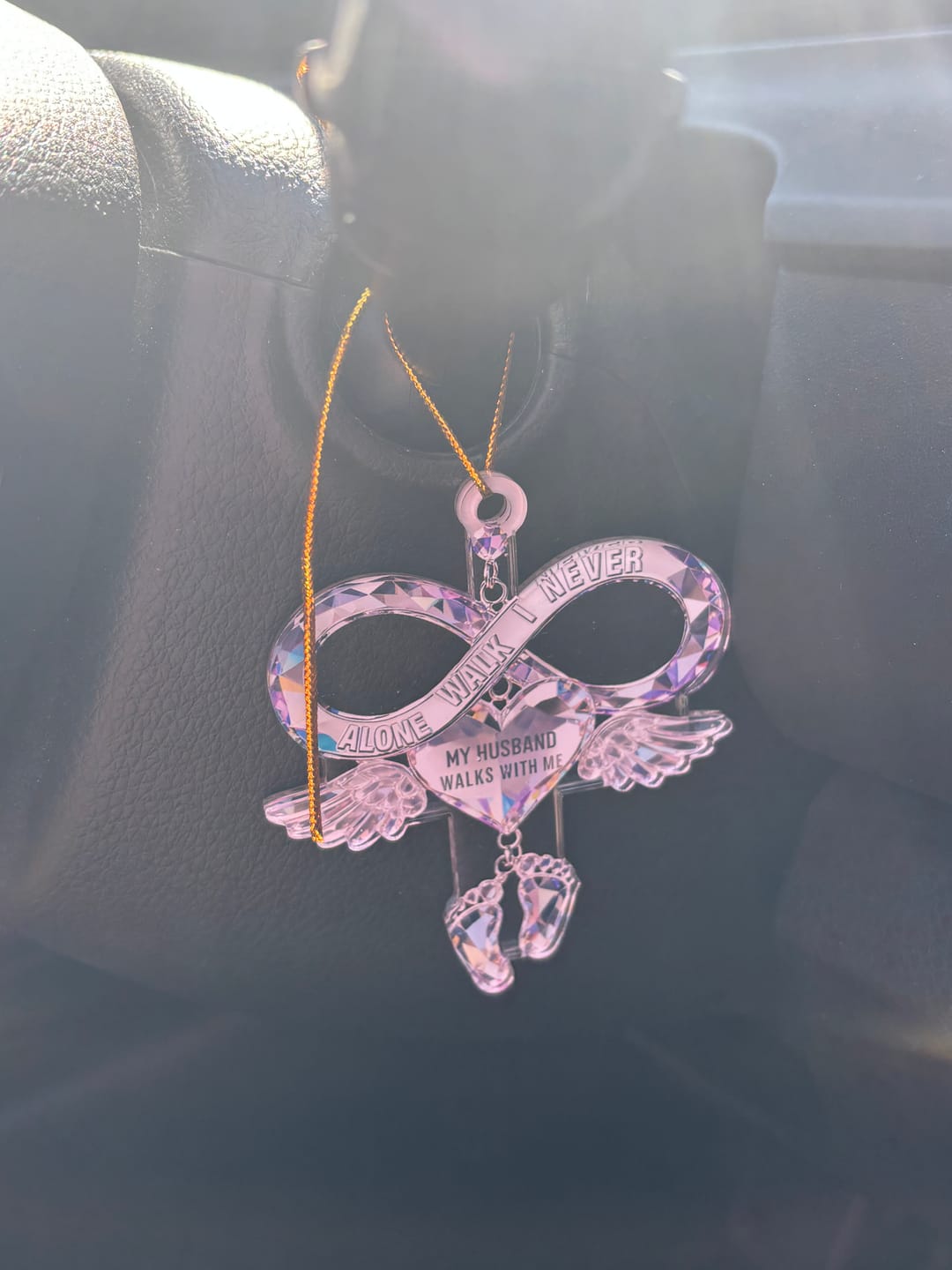 Customer photo review of Husband Wife Memorial Car Ornament Personalized Gifts For Couple