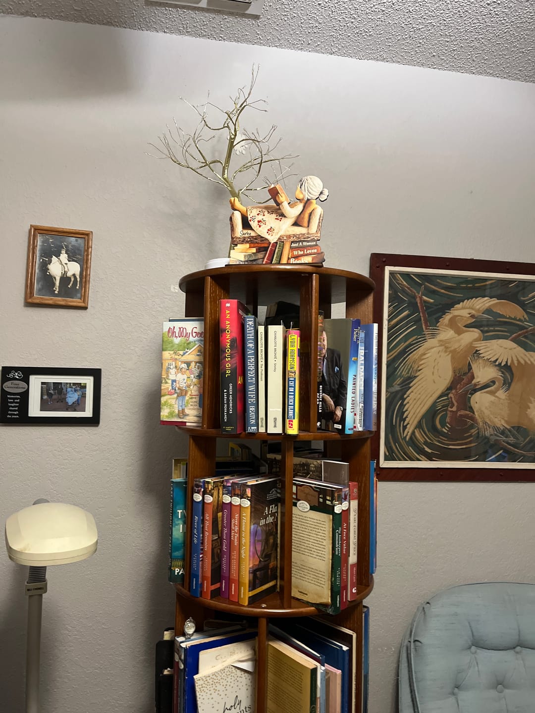 Customer photo review of Man Woman Book Lover Reading Book On Sofa - Personalized Standing Wooden Plaque