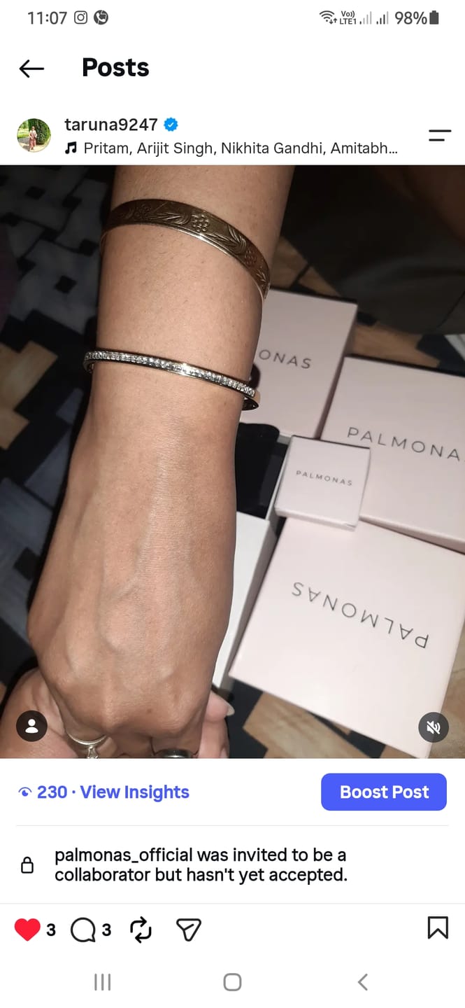 Customer photo review of Sparkling Line Bangle Bracelet