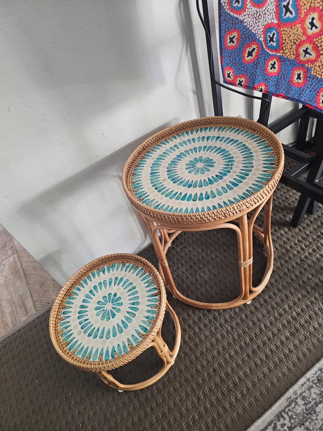 Customer photo review of Serene Rattan Table Set
