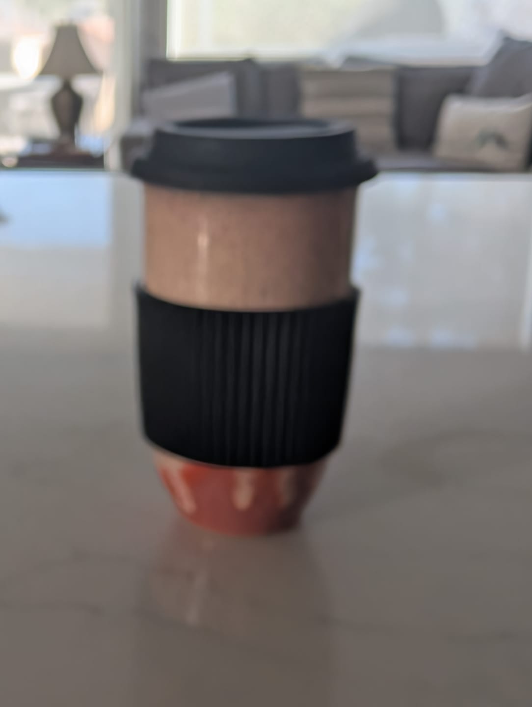 Customer photo review of Black Lid and Sleeve for 16oz cup