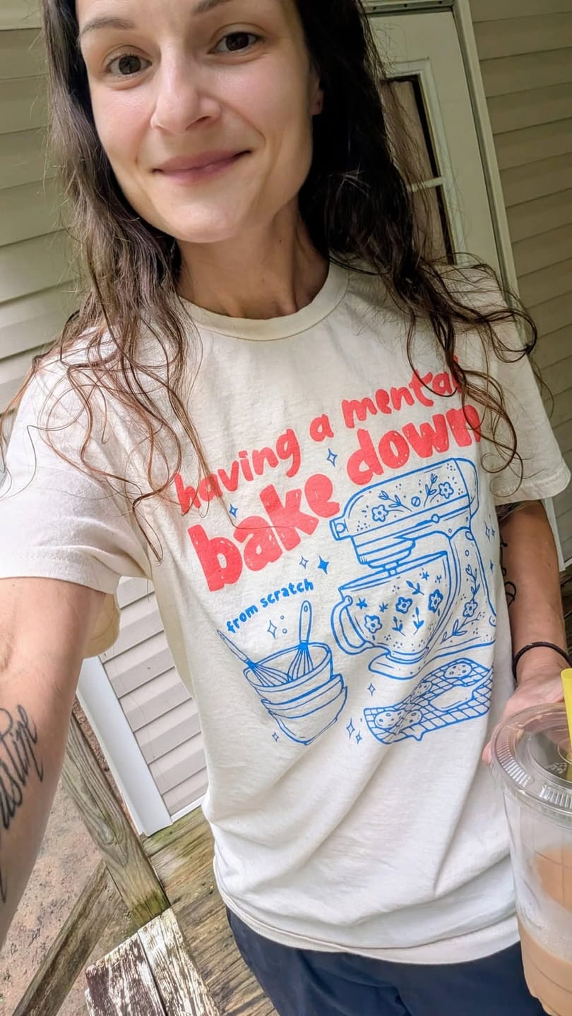 Customer photo review of Having a Mental Bake Down Shirt | Funny Baking Lover Tee