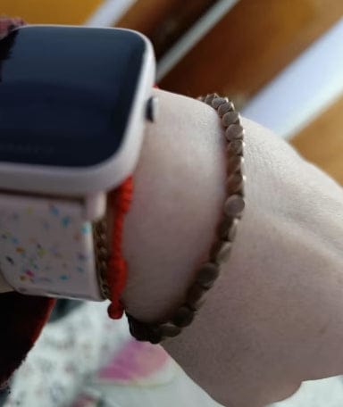 Customer photo review of FuAttract Wealth Attraction – Tibetan Copper Beads Multicolor String Bracelet