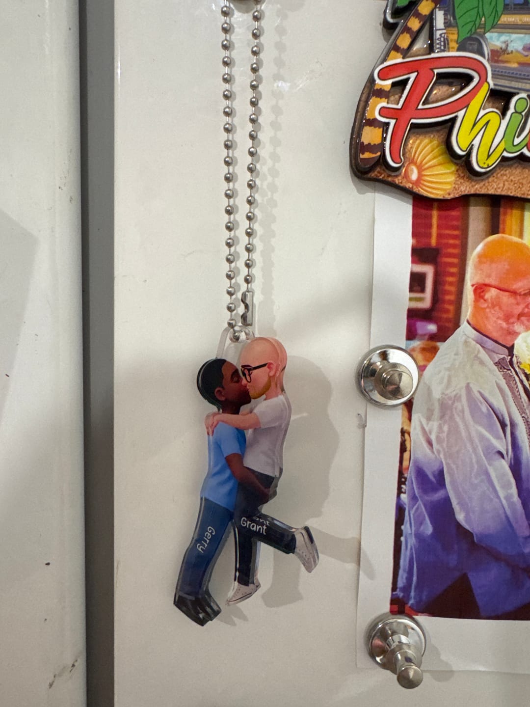 Customer photo review of LGBT Couple Personalized Car Orament - Gift For Couple, Happy Pride Month