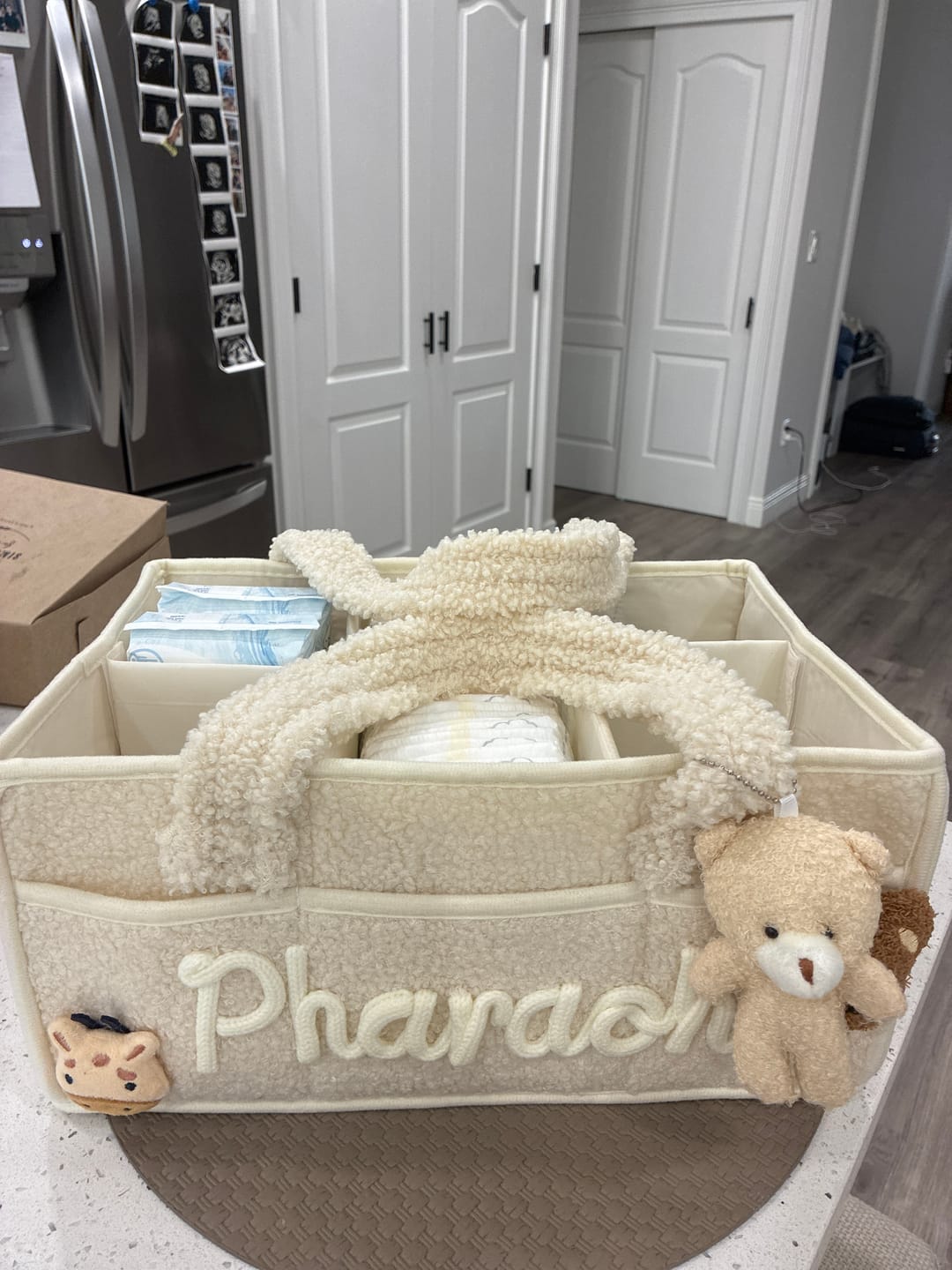 Customer photo review of K&C - Personalized Baby Storage Basket