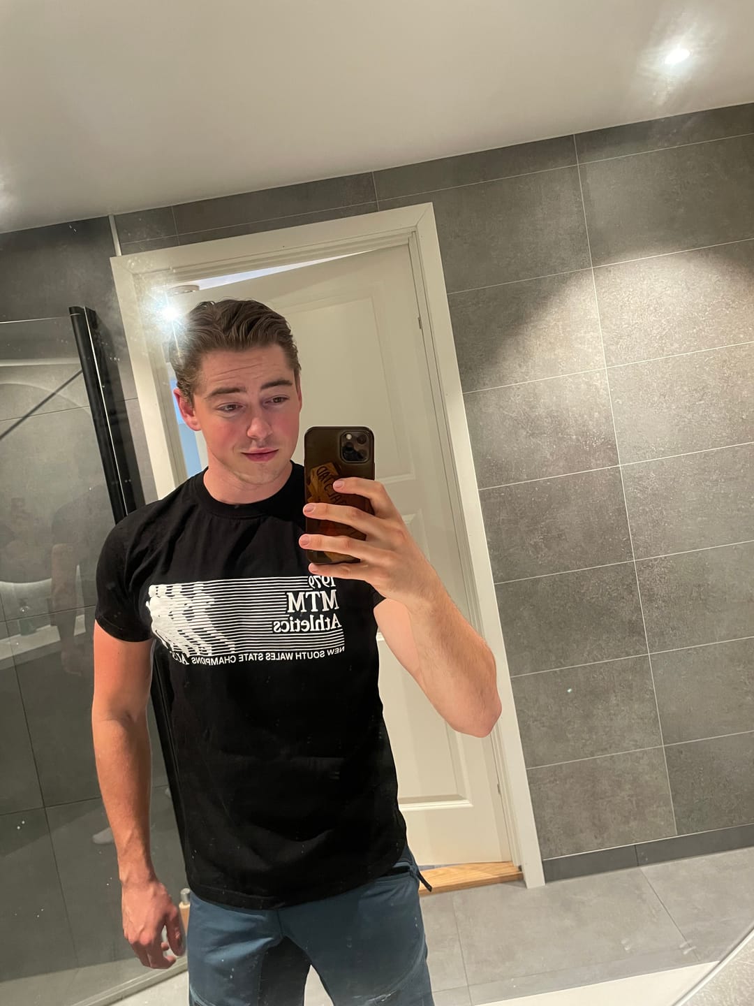 Customer photo review of Athletics Print Tee - Black