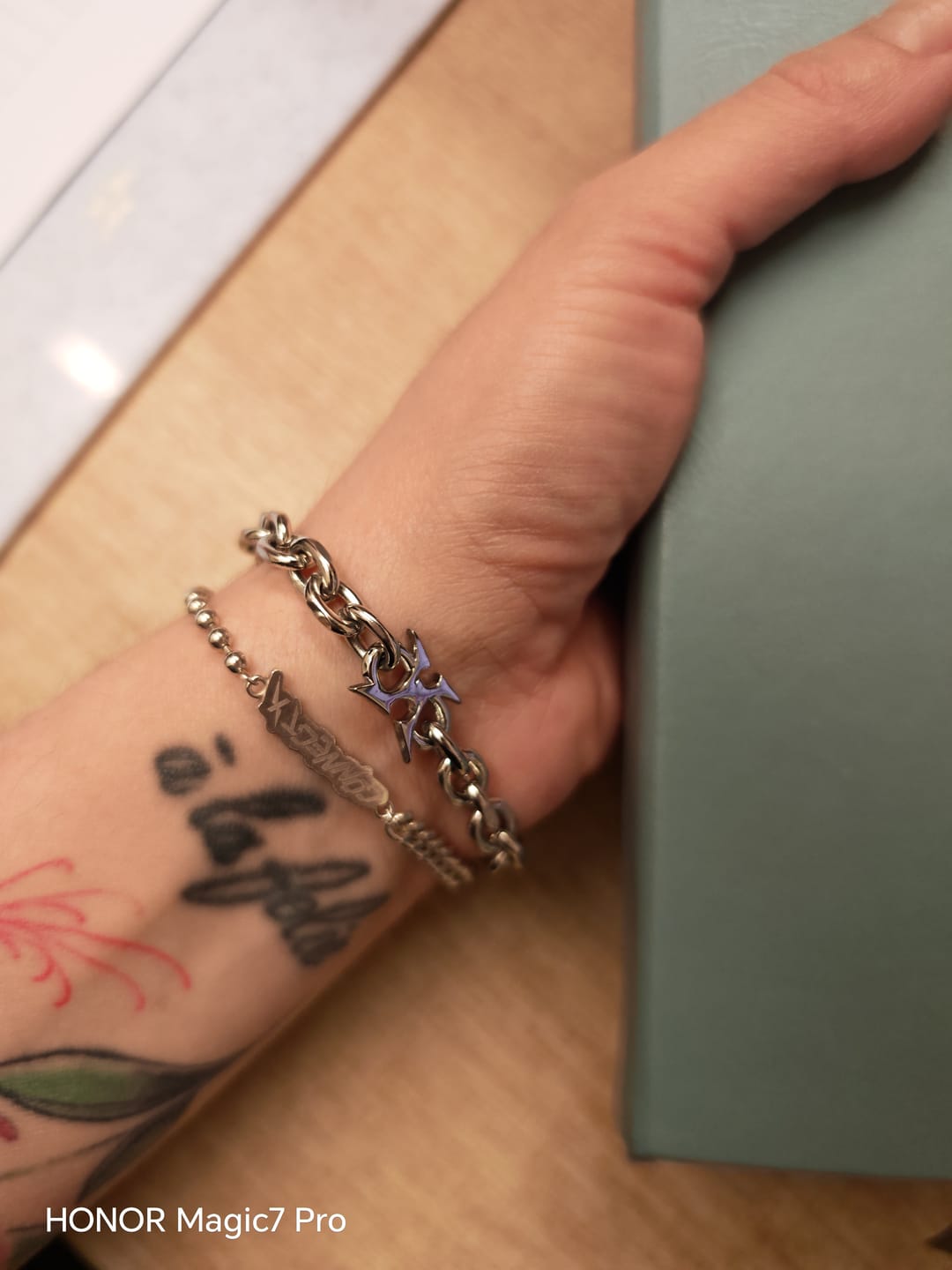 Customer photo review of MONSTA X [CONNECT X] Silver Bracelet