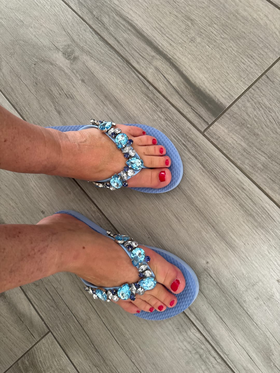 Customer photo review of Flip-Flop / Katja - Hellblau / Modenshow Rückläufer