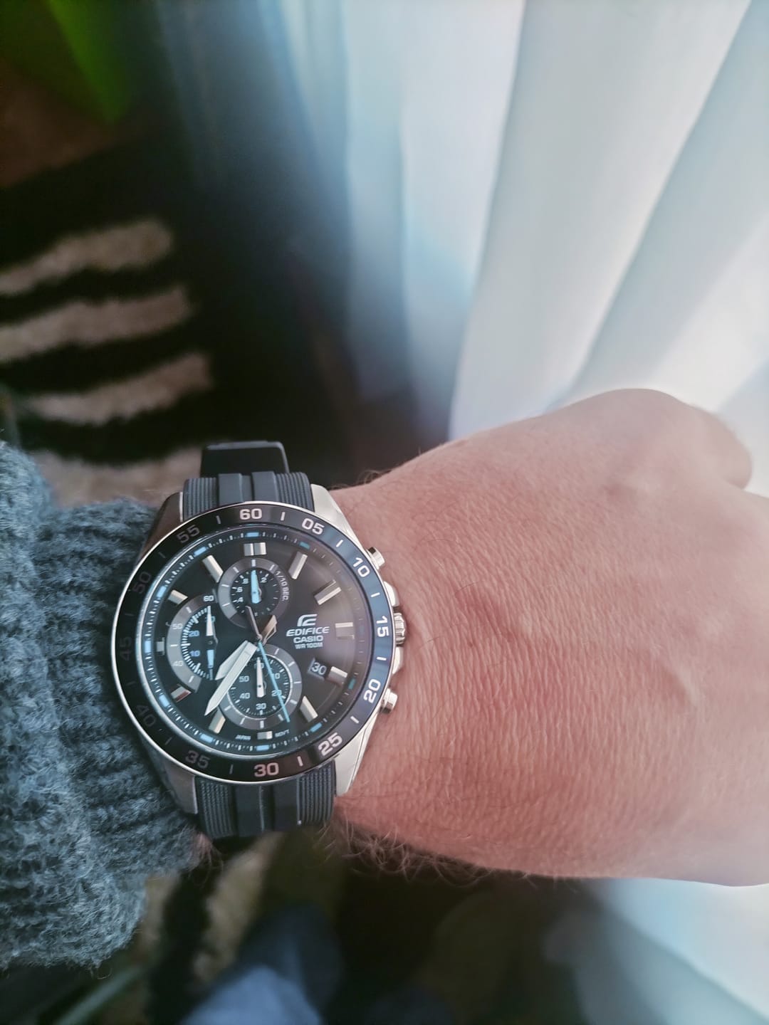 Customer photo review of **R1.00 Auction**CASIO** Men's Edifice 53mm Rare Sports Limited Chronograph Watch EFV-550P-1AV