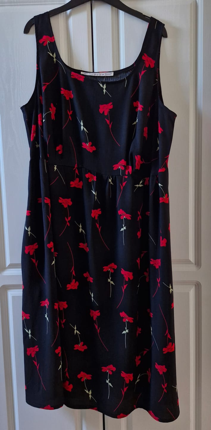 Customer photo review of Falling Flowers Viscose Challis Fabric