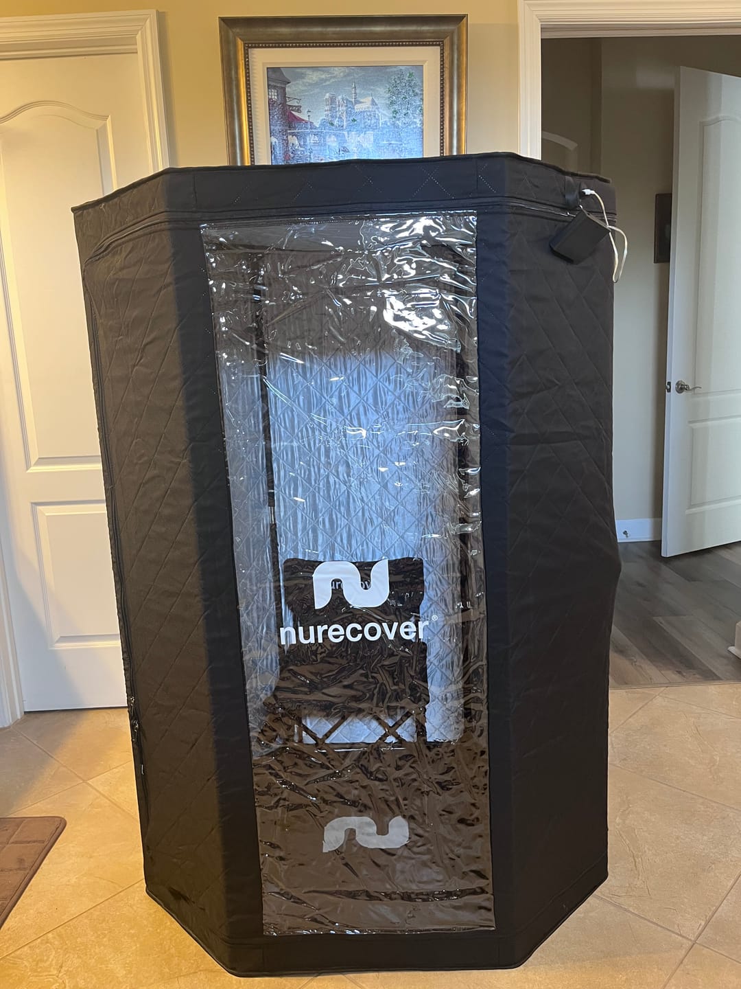 Customer photo review of SaunaPro® The World's First Clinical-Grade At-Home Red-Light Sauna