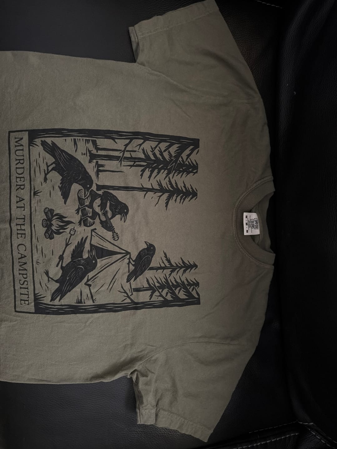 Customer photo review of Murder At The Campsite T-Shirt