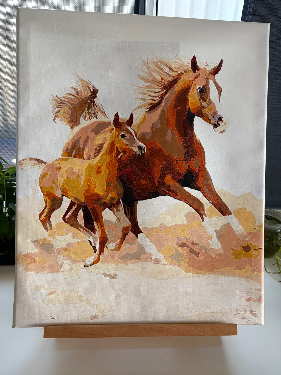 Customer photo review of Horse Diy Paint By Numbers Kits PBN96088