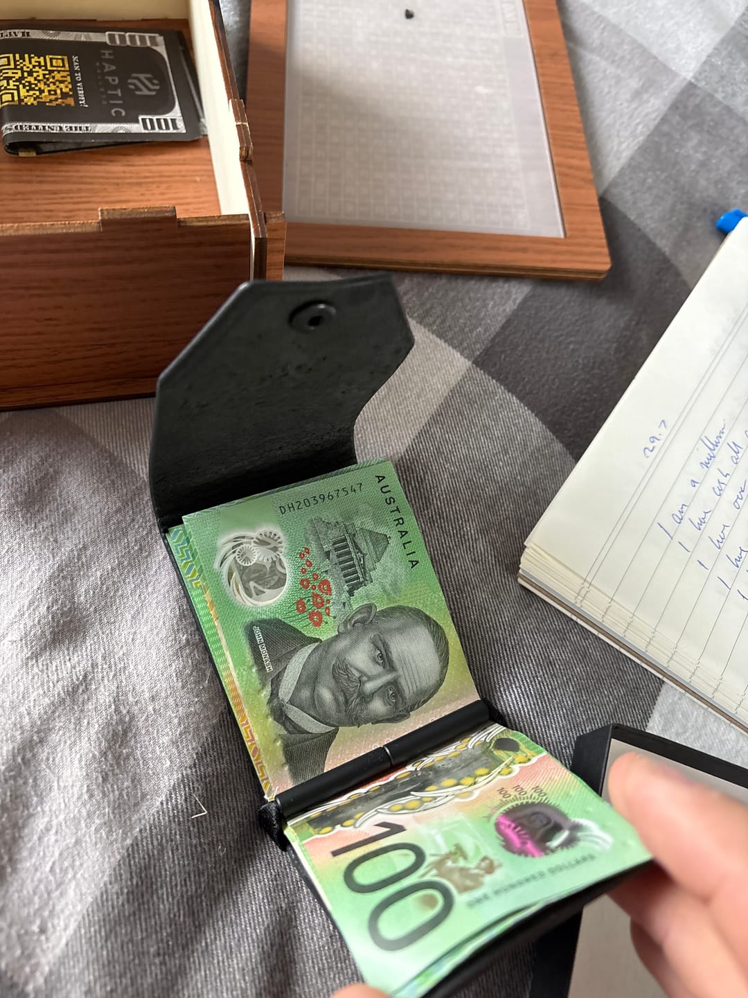 Customer photo review of The Cash Wrap (USD size)
