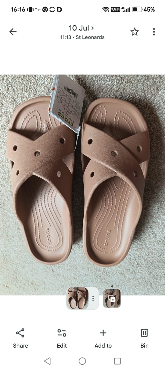 Customer photo review of Crocs Classic Cross Strap Sandal