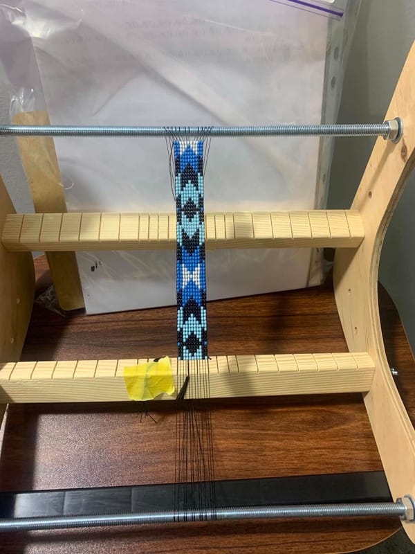 Customer photo review of Big Light Bead Loom Kit - Everything you need to start loom weaving