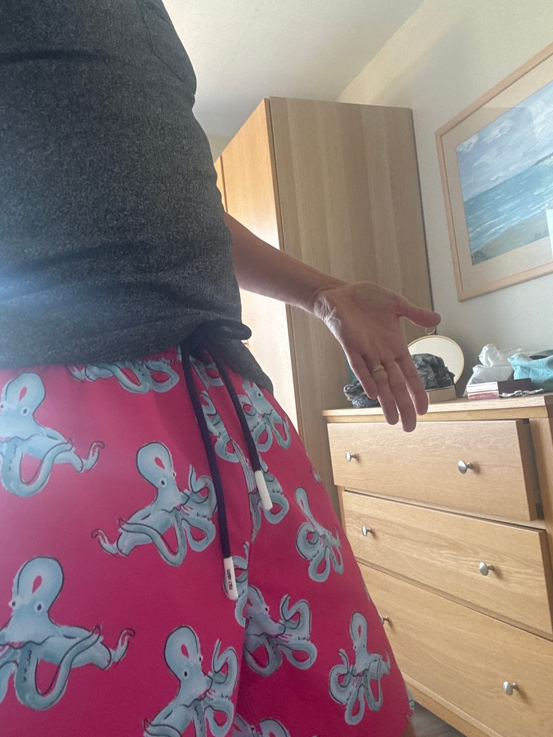 Customer photo review of Octopuses - Pink Men's Swim Shorts