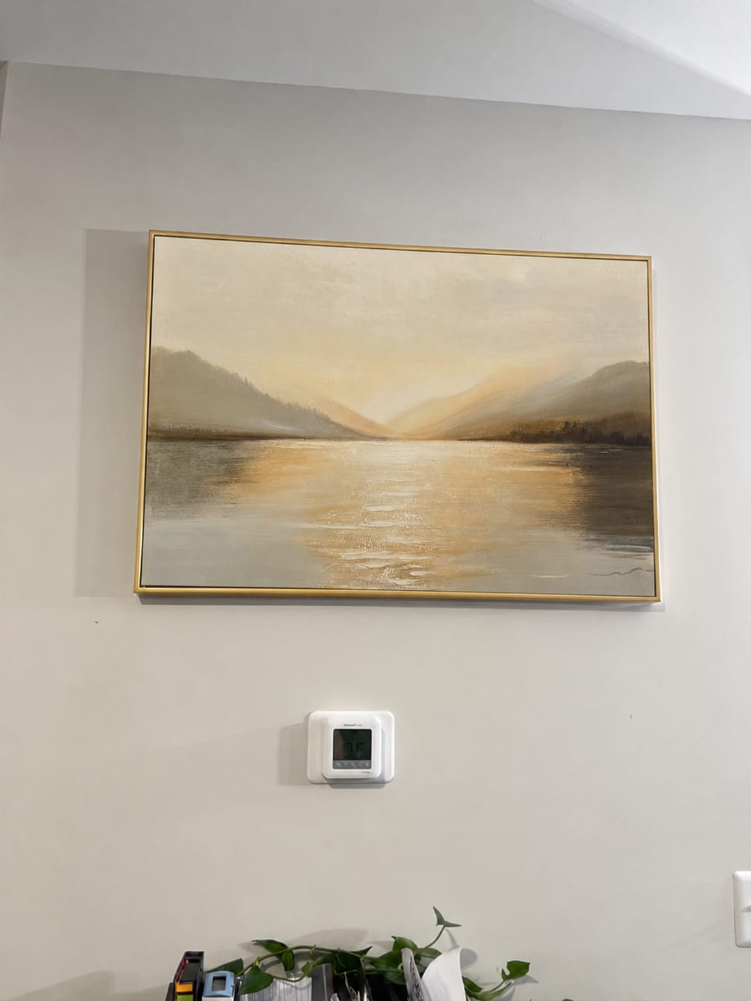 Customer photo review of Abstract Ocean And Sky Textured Canvas Art # OC012