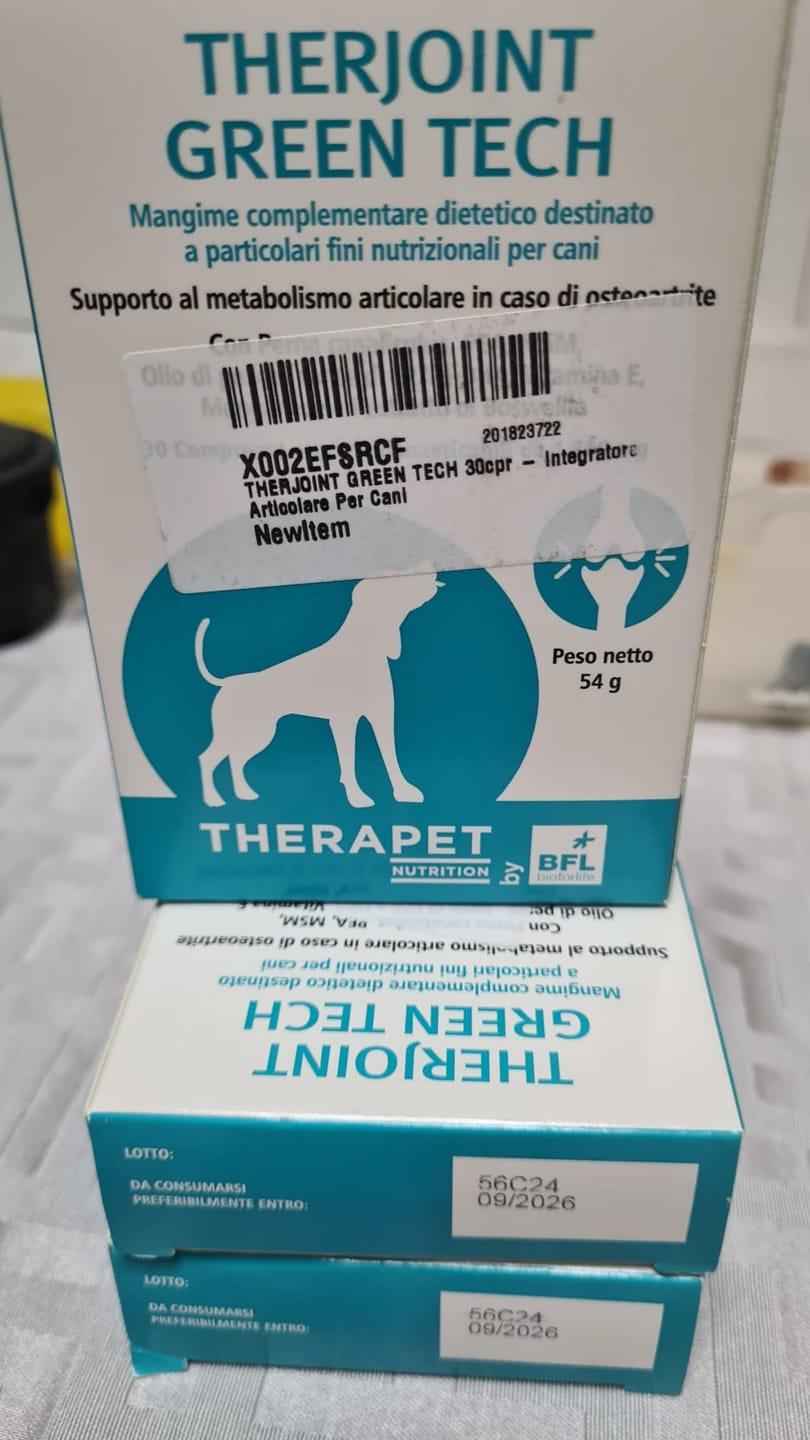 Customer photo review of THERJOINT GREEN TECH 90cpr -  Integratore Naturale per Articolazioni del Cane