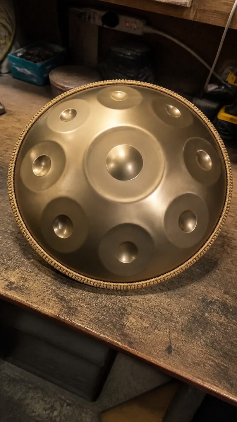 Customer photo review of Handpan D-Moll 9 Noten – Edelstahl, handgestimmt