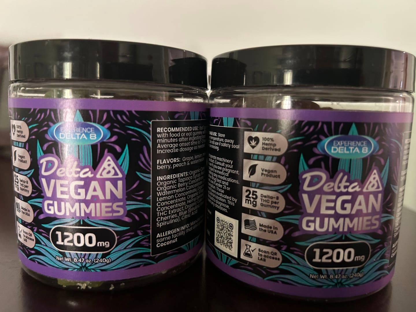 Customer photo review of Delta-8 Vegan Gummies 1200mg