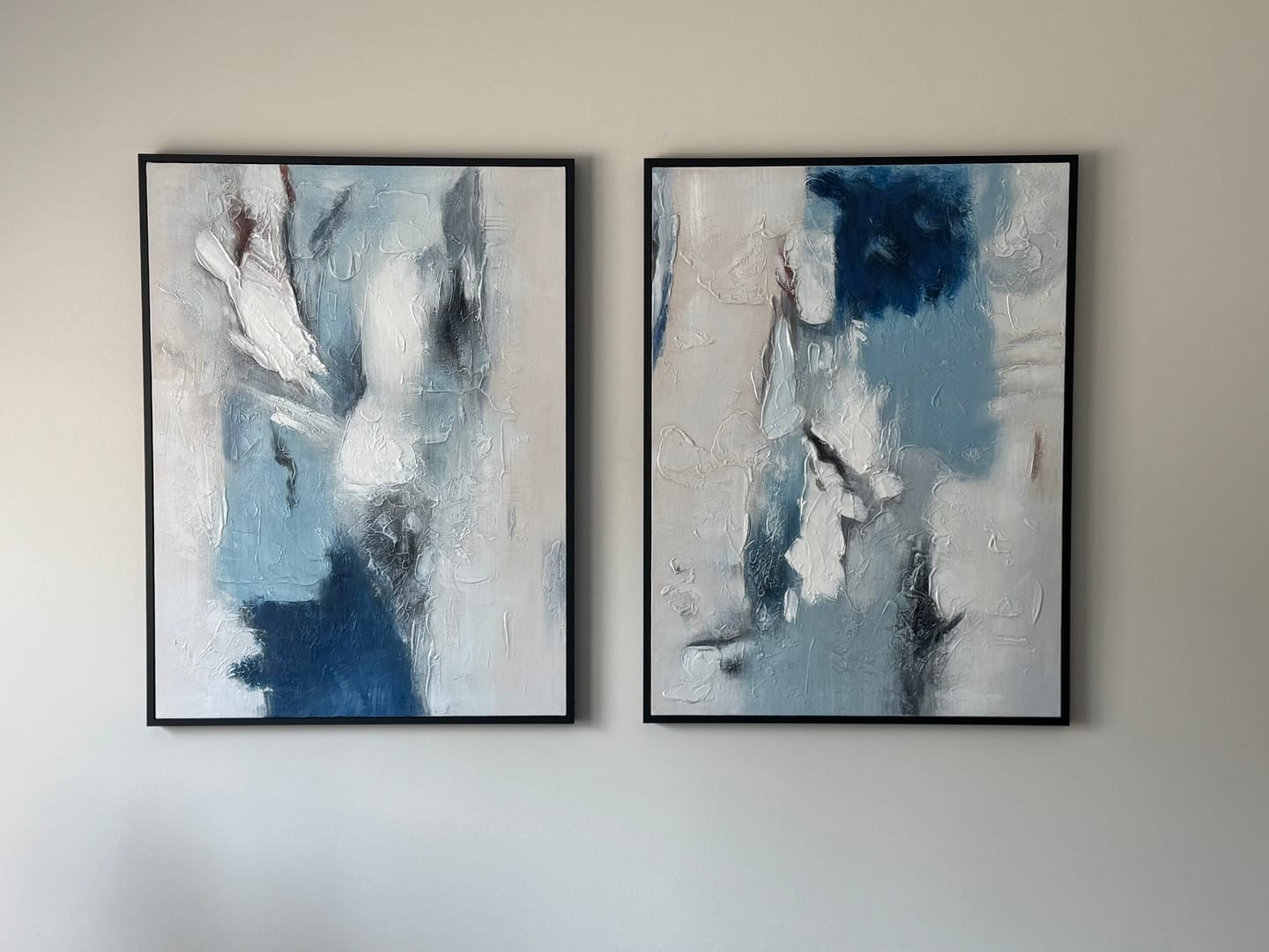 Customer photo review of Abstract Painting Canvas Set of 2 #AP071