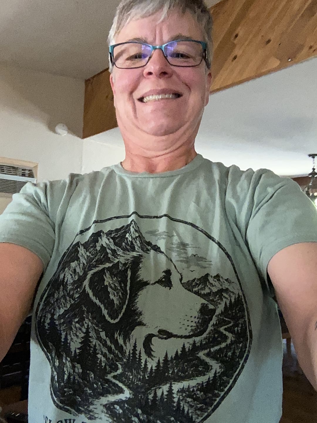 Customer photo review of Slow Trails T-Shirt