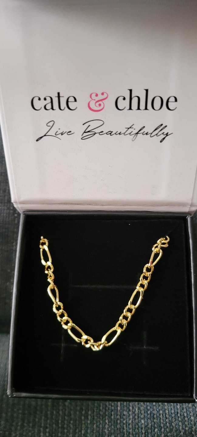 Customer photo review of Lainey 18k White Gold Plated Stacking Necklace Chain