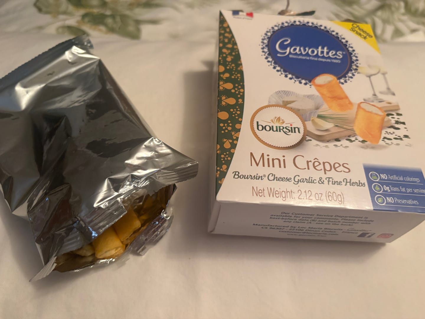 Customer photo review of Gavottes Crepes Filled with Boursin Cheese Garlic & Fine Herbs 2.1 oz (60 g)