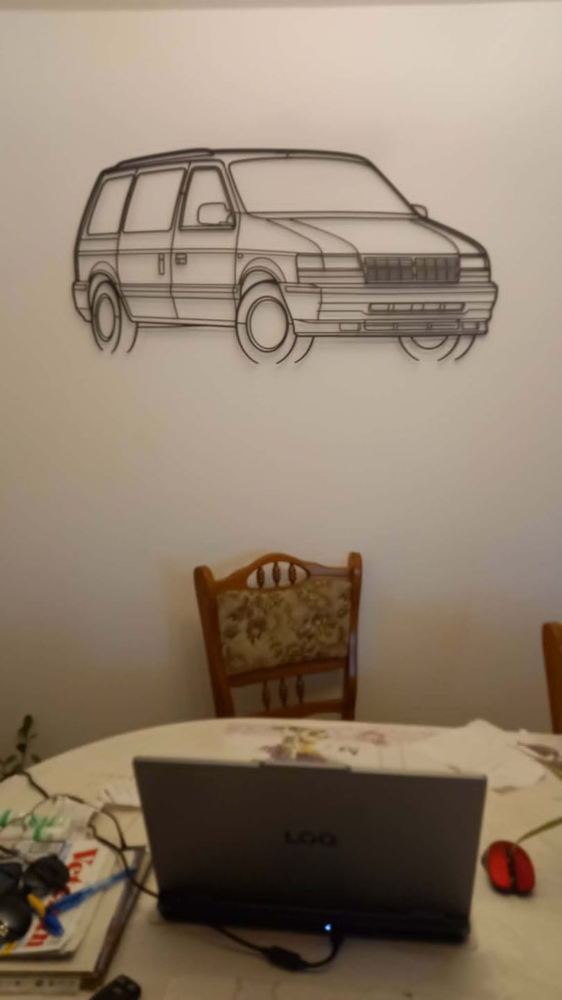 Customer photo review of Your Custom Car Silhouette Metal Wall Art Service