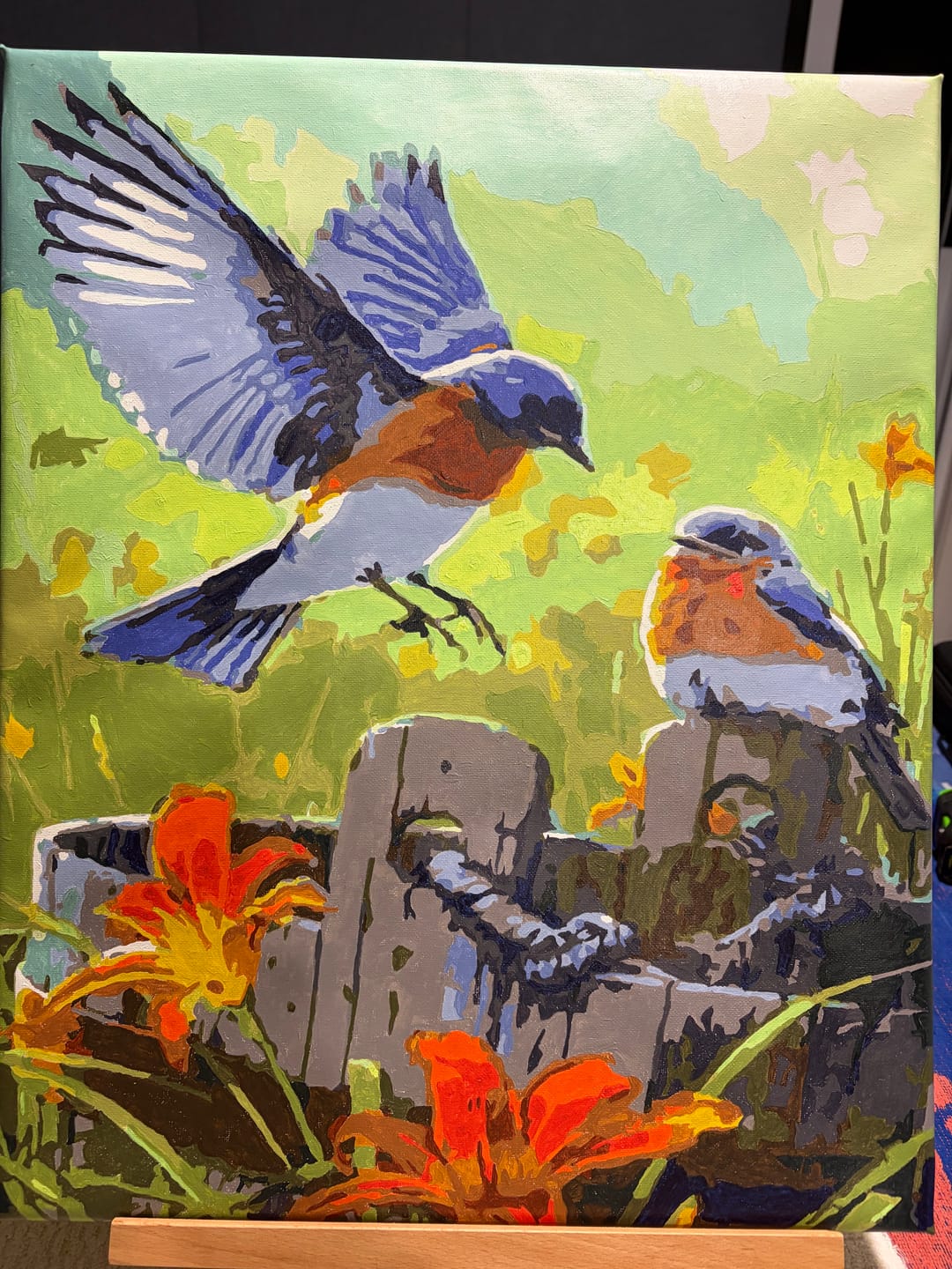 Customer photo review of Flying Animal Bird Diy Paint By Numbers Kits ZXQ3765