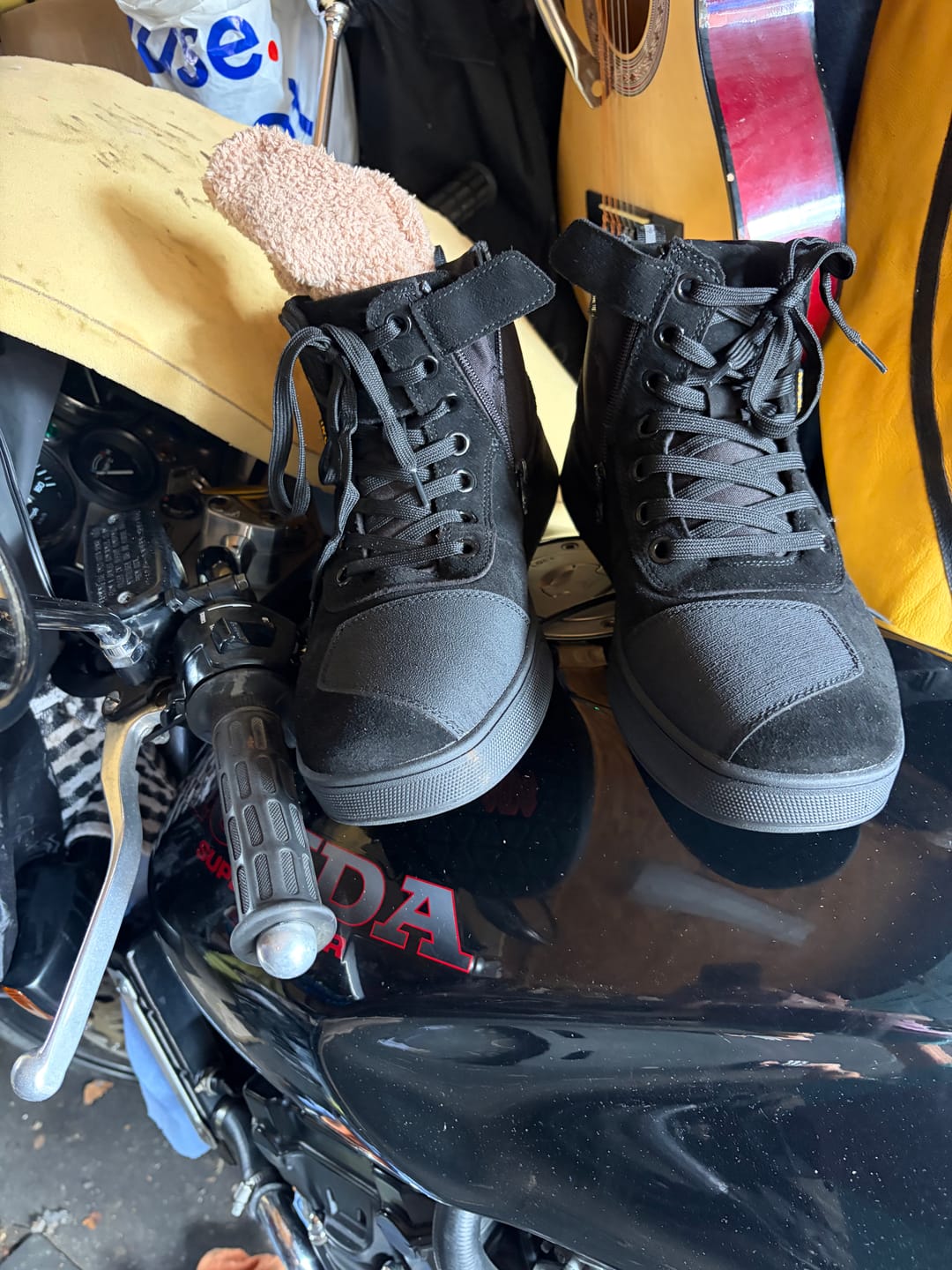 Customer photo review of RIDEIRON Street Height Increasing Motorcycle Riding Shoes | MS6002