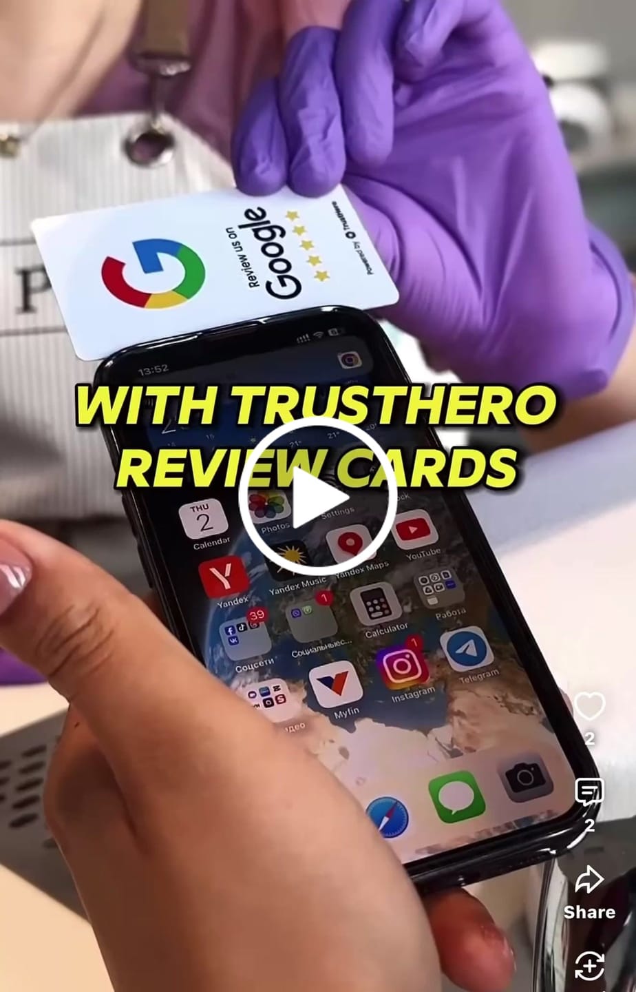 Customer video review of Google Review Card - Black