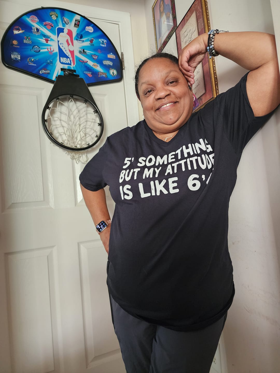 Customer photo review of 5 Foot Something (Distressed Design)