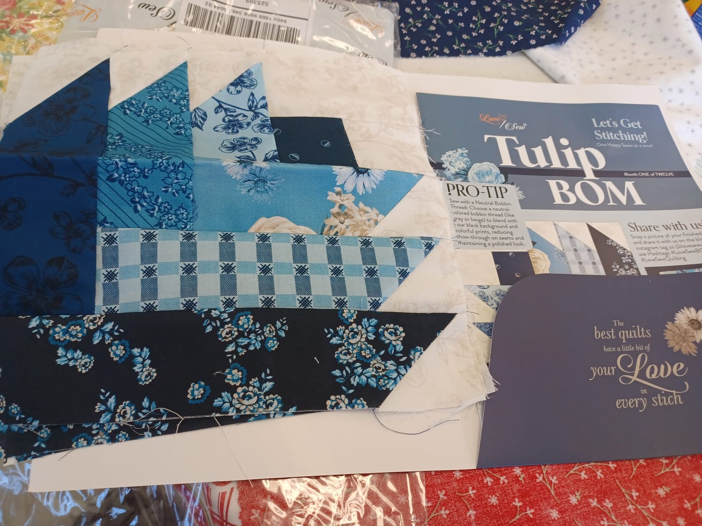 Customer photo review of Block Of The Month - Tulip Bellflower (104.5" x 104.5")