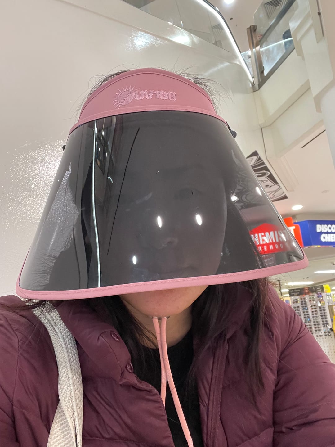 Customer photo review of Roll-up Polarized Lens Visor Hat Unisex UPF50+