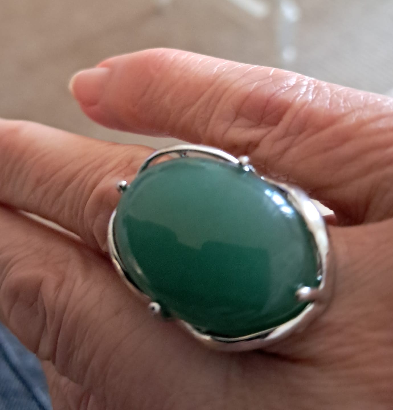 Customer photo review of Bague Aventurine