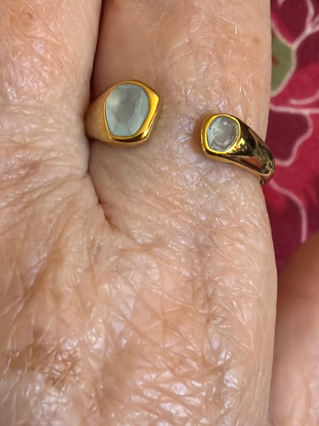 Customer photo review of Vintage Aquamarine Wrap Ring