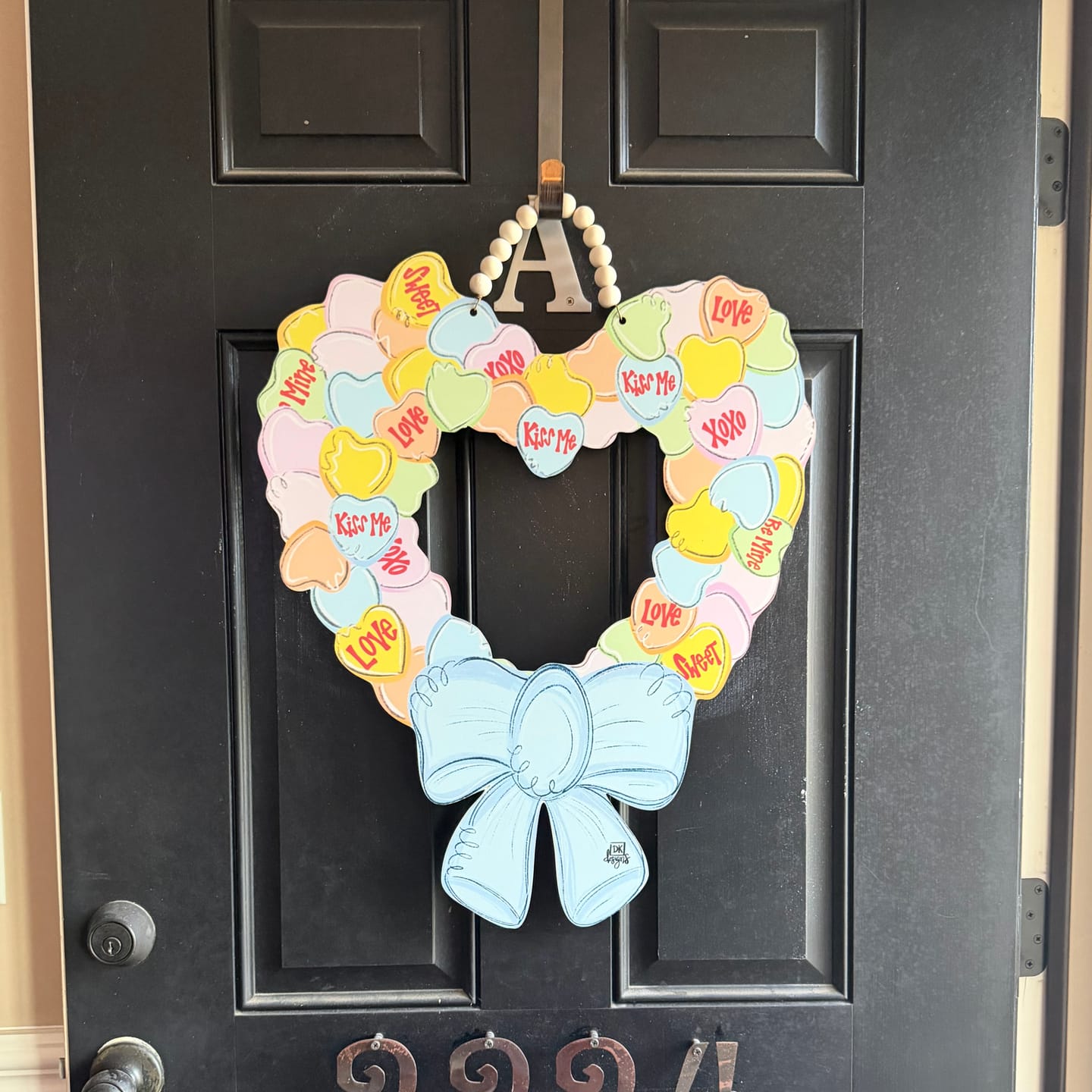 Customer photo review of Conversation Heart Door Hanger