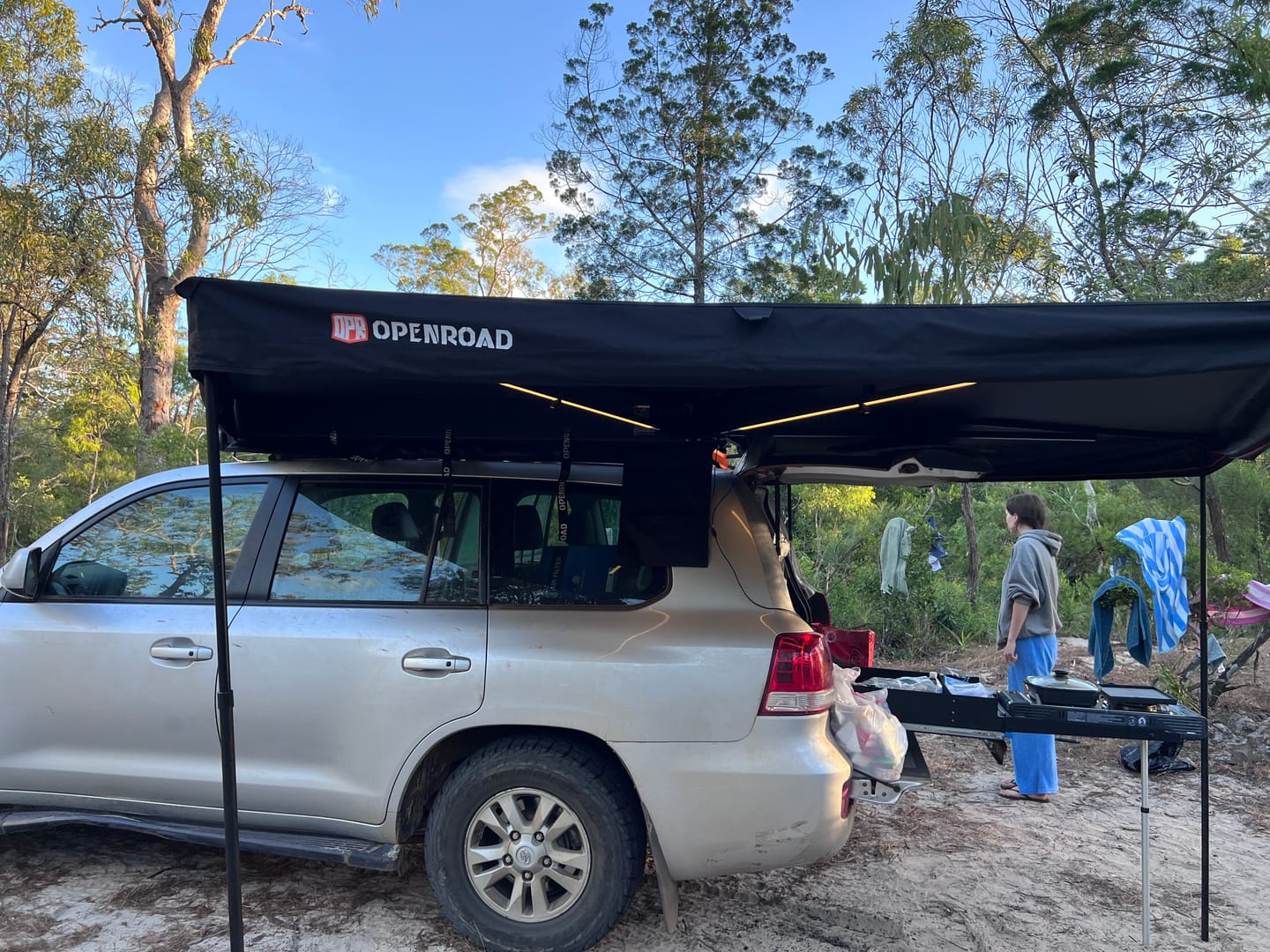 Customer photo review of OPENROAD  270 Free Standing Awning for Camping