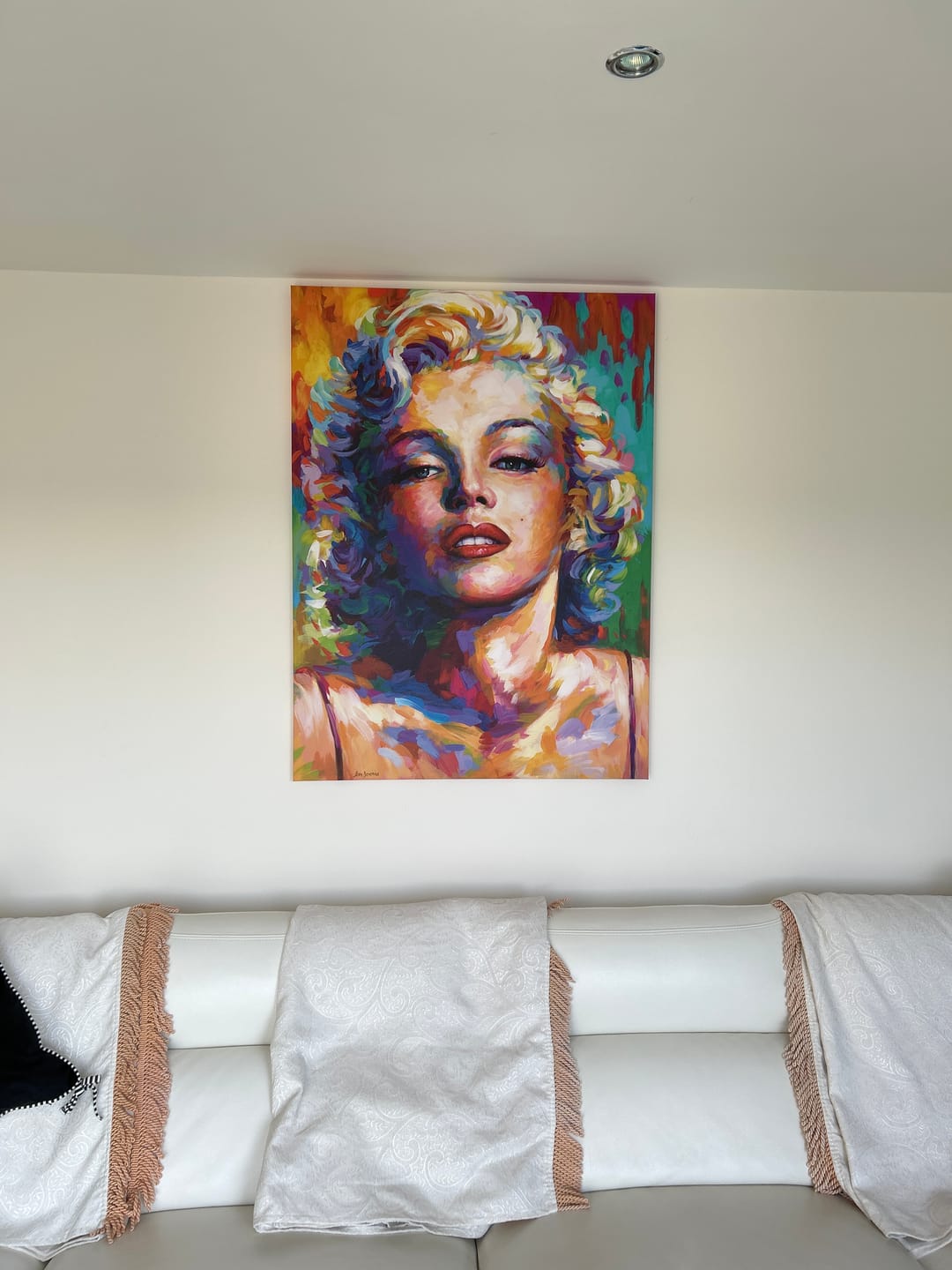 Customer photo review of Colourful Marilyn Monroe Canvas Print