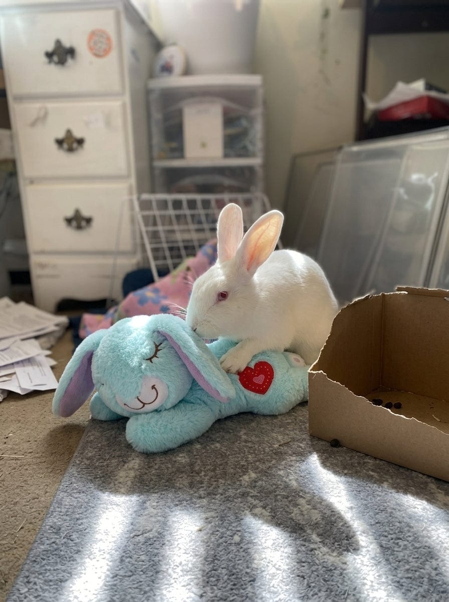 Customer photo review of Calming Plush for Bunnies